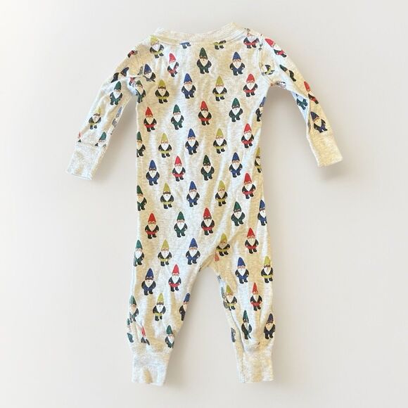 Hanna Andersson Size 3-6 Months Baby Zip Sleeper Rainbow Gnomes Christmas Winter - Picture 2 of 5